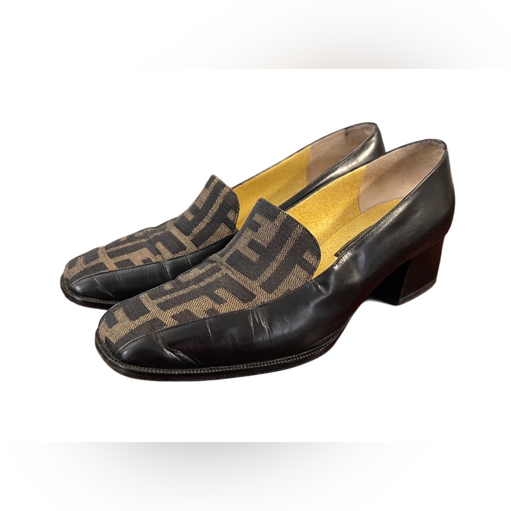 Fendi Zucca Logo Leather Loafers | Size 36.5 or 23.5 cm - Picture 4 of 16